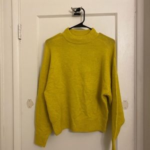 H&M bright yellow sweater super cute size XS